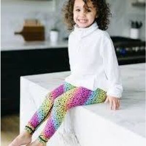 Zyia Kids/Youth Rainbow Leopard Light n Tight Hi-Rise Size 12-14 Kids